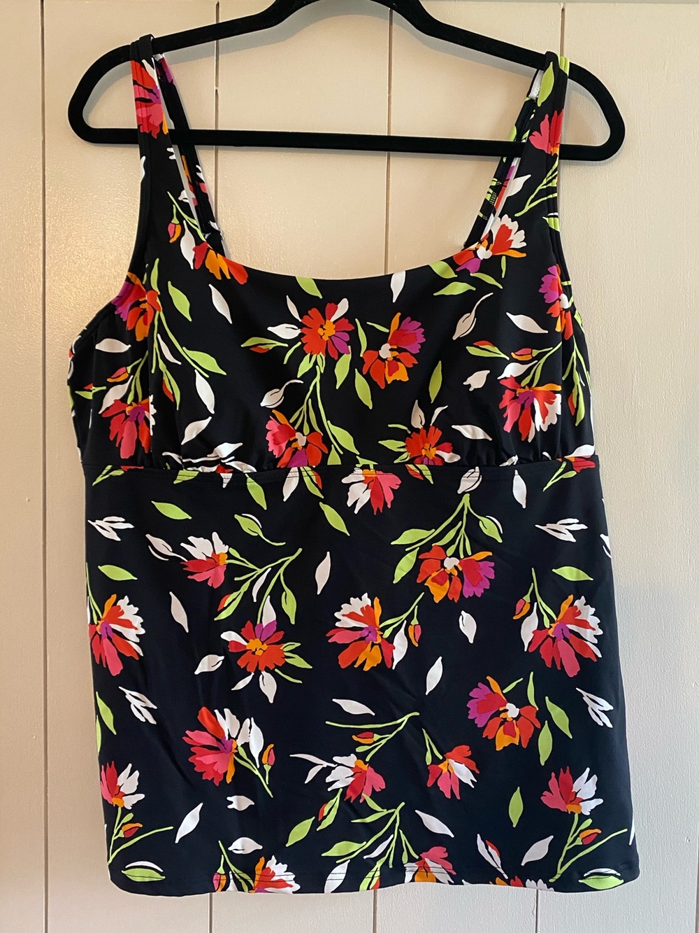 Lands’ End Floral Tankini Swim Top